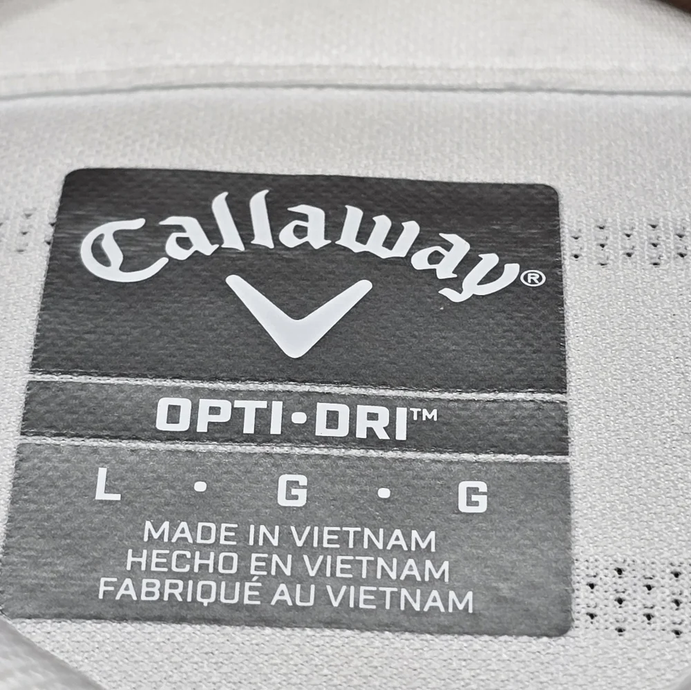 Callaway Men's Basic Short Sleeve Opti-Vent Open Mesh Polo Golf Shirt Size Large - Picture 9 of 9